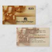 カスタマイズ可能なギフトカード 割引カード (正面/裏面)