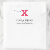 カスタマイズ可能なギフトテンプレート 楕円形シール (バッグ)