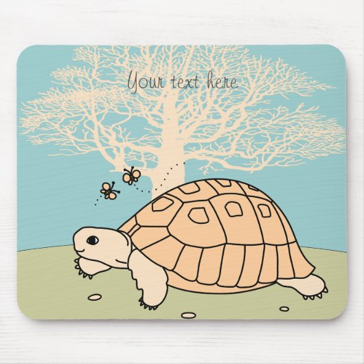 カスタマイズ可能なギリシャのカメのマウスパッド マウスパッド (正面)