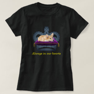 カスタマイズ可能なクイーンコーギクッションクラウン Tシャツ