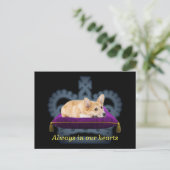 カスタマイズ可能なクイーン コーギー クッション クラウン ポストカード (スタンド正面)