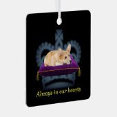 カスタマイズ可能なクイーン コーギー クッション クラウン メタルオーナメント (正面右)