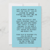 カスタマイズ可能なクッキー交換用ホリデーパーティー招待状 招待状 (裏面)