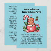 カスタマイズ可能なクッキー交換用ホリデーパーティー招待状 招待状 (正面/裏面)