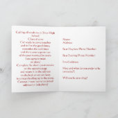 カスタマイズ可能なクラスの2000懇親会招待状カード 招待状 (内部)