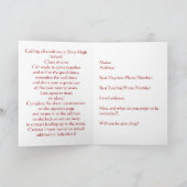 カスタマイズ可能なクラスの2000懇親会招待状カード 招待状 (内部)