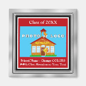 カスタマイズ可能なクラス懇親会抱き枕アイディア マグネット (正面)