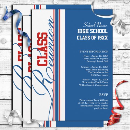 カスタマイズ可能なクラス懇親会招待状 招待状