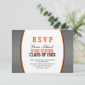 カスタマイズ可能なクラス懇親会RSVP 招待状 (スタンド正面)