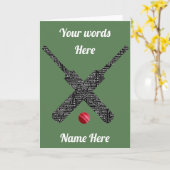 カスタマイズ可能なクリケットカード カード (黄色い花)