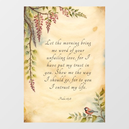 カスタマイズ可能なクリスチャン聖書の詩の芸術 ウィンドウサイン (シート)