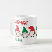 カスタマイズ可能なクリスマスかわいいカスタマイズ可能なサンタ コーヒーマグカップ (正面左)