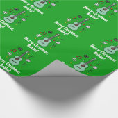 カスタマイズ可能なクリスマスのギターの名前 ラッピングペーパー (角)