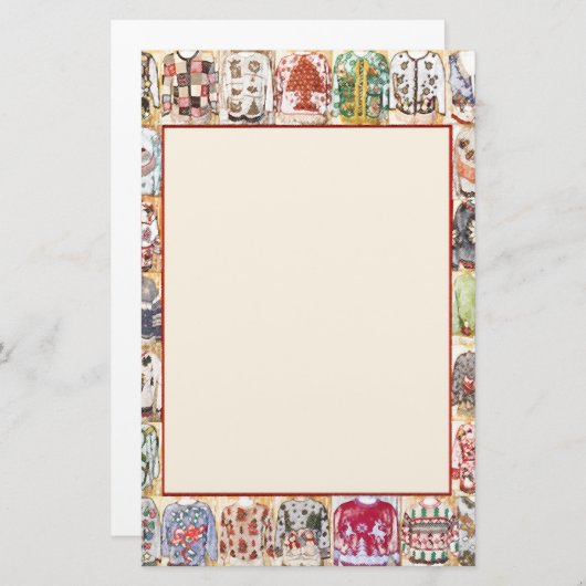 カスタマイズ可能なクリスマスのパーティの招待状 便箋 (正面/裏面)