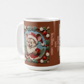 カスタマイズ可能なクリスマスのワクワクマウス コーヒーマグカップ (正面左)