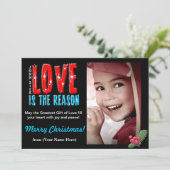 カスタマイズ可能なクリスマスの写真の挨拶状5x7 シーズンカード (スタンド正面)