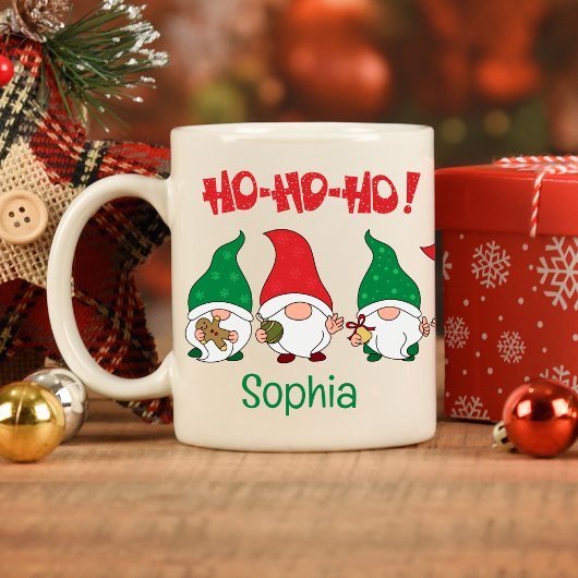 カスタマイズ可能なクリスマスの可愛いサンタクロース コーヒーマグカップ