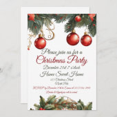 カスタマイズ可能なクリスマスの招待状 シーズンカード (正面/裏面)