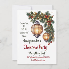 カスタマイズ可能なクリスマスの招待状 招待状
