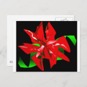 カスタマイズ可能なクリスマスの花 シーズンポストカード (正面/裏面)