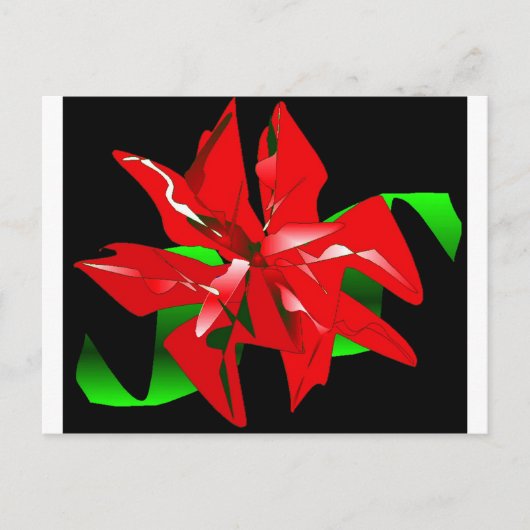 カスタマイズ可能なクリスマスの花 シーズンポストカード (正面)