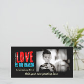 カスタマイズ可能なクリスマスまたは休日の写真の挨拶状 シーズンカード (スタンド正面)