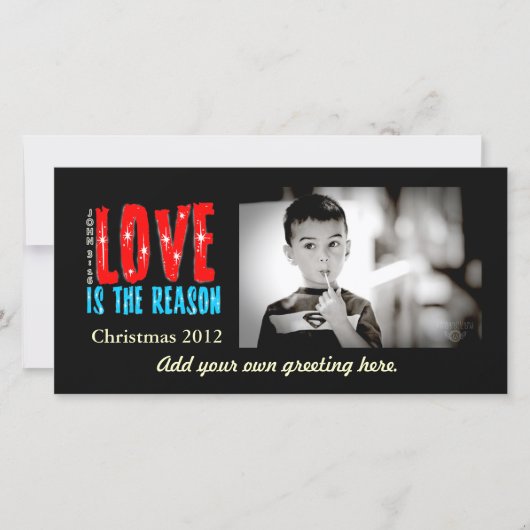 カスタマイズ可能なクリスマスまたは休日の写真の挨拶状 シーズンカード (正面)