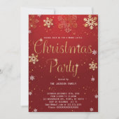 カスタマイズ可能なクリスマスイベントカード 招待状 (正面)