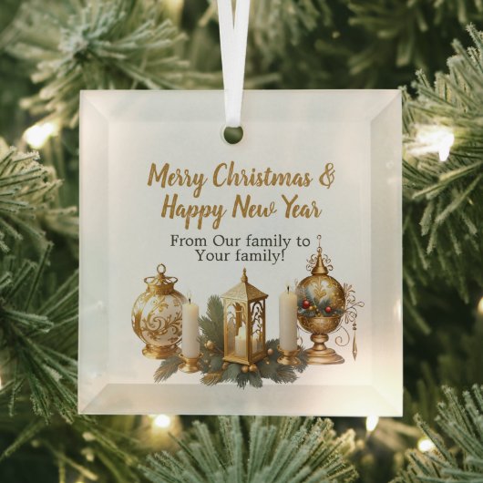 カスタマイズ可能なクリスマスウィッシュ ガラスオーナメント (インサイチュ)