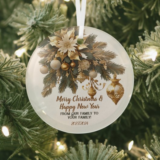 カスタマイズ可能なクリスマスウィッシュ ガラスオーナメント (インサイチュ)