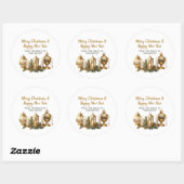 カスタマイズ可能なクリスマスウィッシュ ラウンドシール (シート)