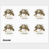 カスタマイズ可能なクリスマスウィッシュ ラウンドシール (シート)