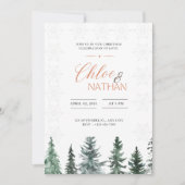 カスタマイズ可能なクリスマスウェディング招待状 招待状 (正面)