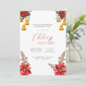 カスタマイズ可能なクリスマスウェディング招待状 招待状 (スタンド正面)