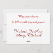 カスタマイズ可能なクリスマスカードの赤いヒイラギの果実 シーズンカード (裏面)