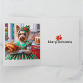 カスタマイズ可能なクリスマスカードシルキーテリア カード (内部)