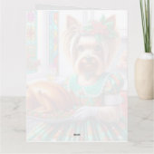 カスタマイズ可能なクリスマスカードシルキーテリア カード (裏面)