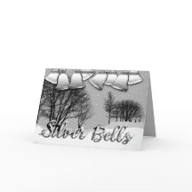 カスタマイズ可能なクリスマスカードシルバーベル