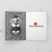 カスタマイズ可能なクリスマスカードスフィンクス猫 カード (内部)