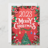 カスタマイズ可能なクリスマスカードデザイン11 シーズンカード (裏面)