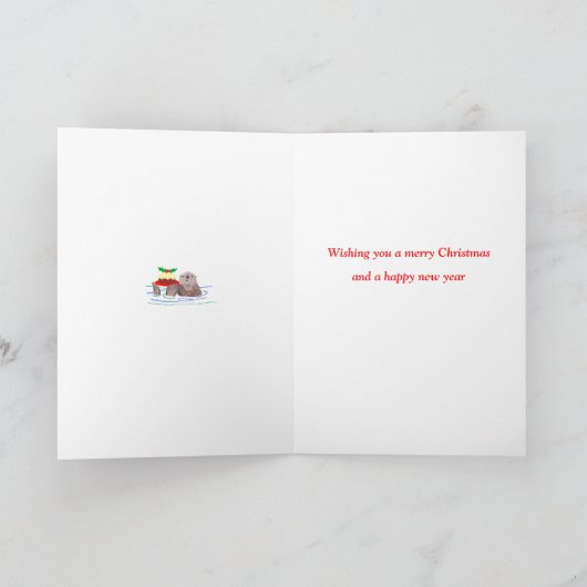 カスタマイズ可能なクリスマスカード シーズンカード (内部)