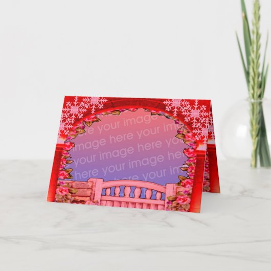 カスタマイズ可能なクリスマスカード シーズンカード (正面)