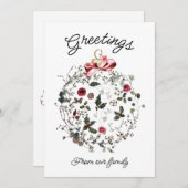 カスタマイズ可能なクリスマスカード シーズンカード (正面/裏面)