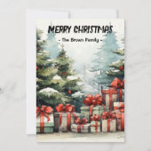 カスタマイズ可能なクリスマスカード シーズンカード (正面)