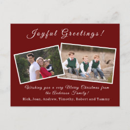 カスタマイズ可能なクリスマスカード シーズンポストカード