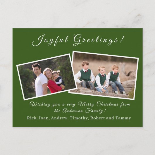 カスタマイズ可能なクリスマスカード シーズンポストカード (正面)