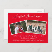 カスタマイズ可能なクリスマスカード シーズンポストカード (正面/裏面)