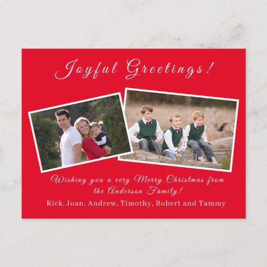 カスタマイズ可能なクリスマスカード シーズンポストカード (正面)