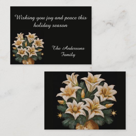 カスタマイズ可能なクリスマスカード ノートカード (正面/裏面)