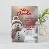 カスタマイズ可能なクリスマスカード 招待状 (スタンド正面)